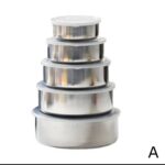 5pcs Storage Containers, Multipurpose Steel Reusable Food Storage Containers With Lids, Leak Proof And Food Set