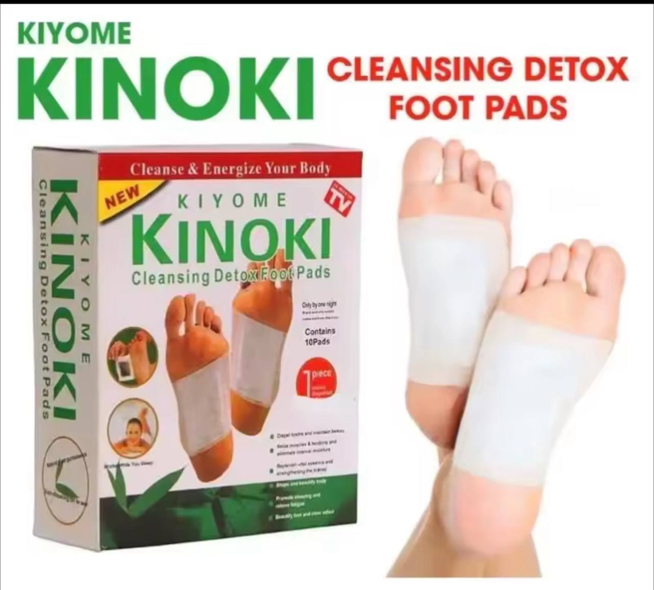 Kinoki Herbal Foot Pads for Detox & Leg Health – Foot Spa Care for Comfortable Sleep & Moisture Control