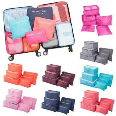 6pcs Set Travel Storage Bag Suitcase Packing set Portable Luggage Organizer