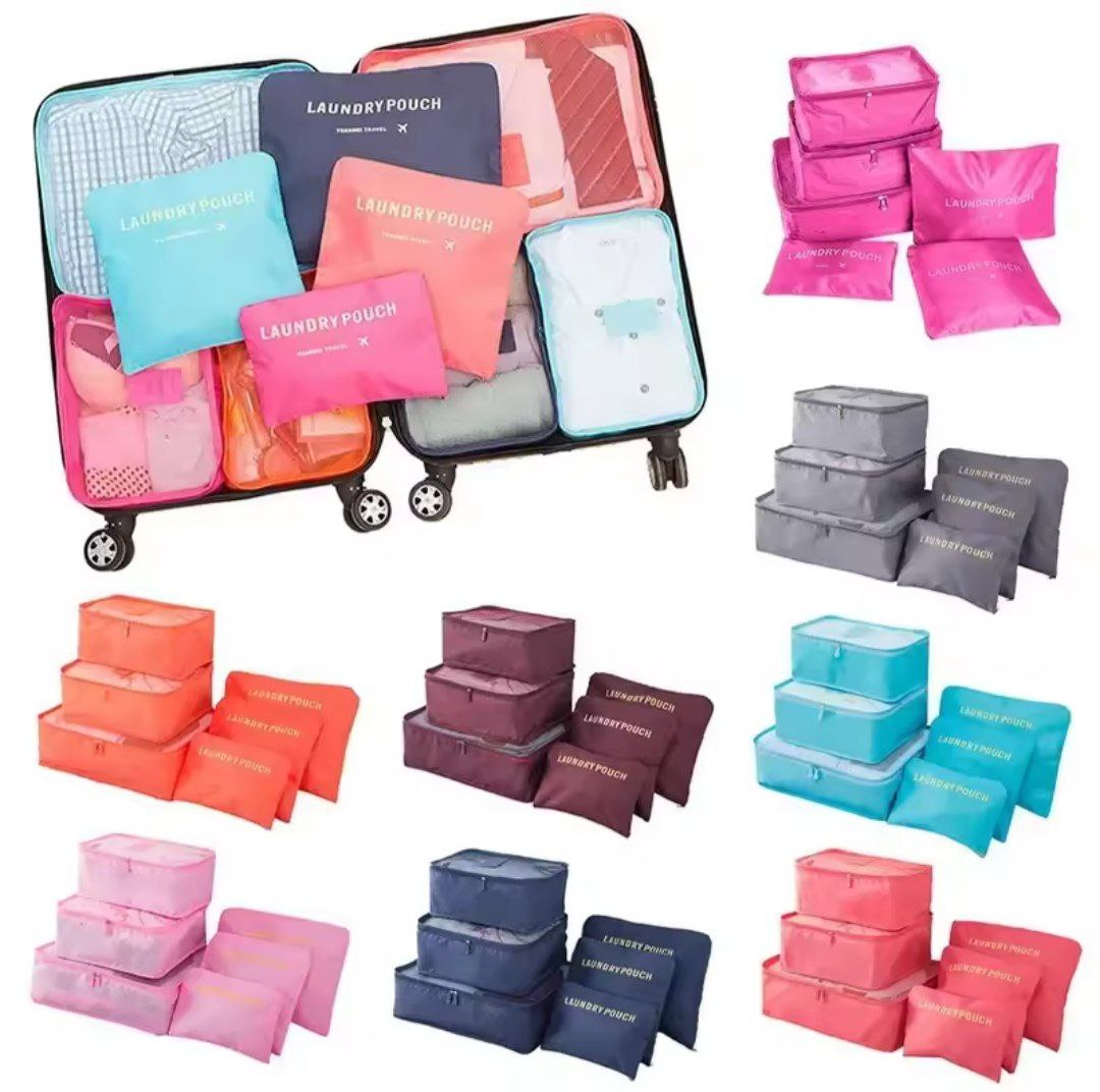 6pcs Set Travel Storage Bag Suitcase Packing set Portable Luggage Organizer