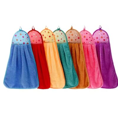 Hand Towel Coral Velvet Bathroom Supplies Soft Absorbent Cloth Dishcloths Hanging Cloth Kitchen Accessories 10pcs