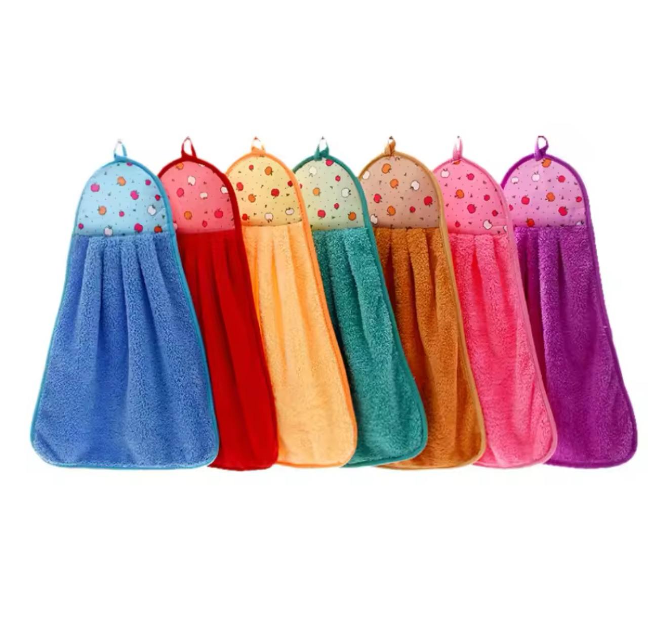 Hand Towel Coral Velvet Bathroom Supplies Soft Absorbent Cloth Dishcloths Hanging Cloth Kitchen Accessories 10pcs