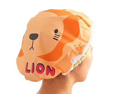 Cute Cartoons Shower Elasticated Waterproof Reusable Bath Hat Women Shower Hair Bathroom Products