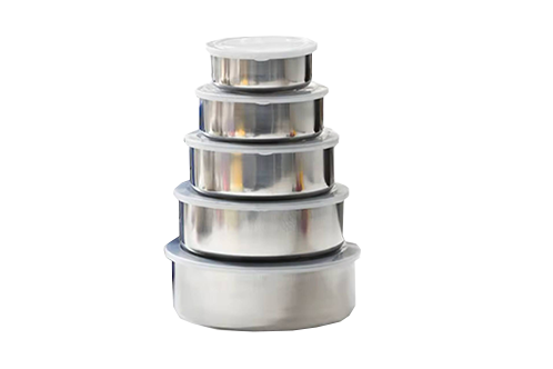 5pcs Storage Containers, Multipurpose Steel Reusable Food Storage Containers With Lids, Leak Proof And Food Set