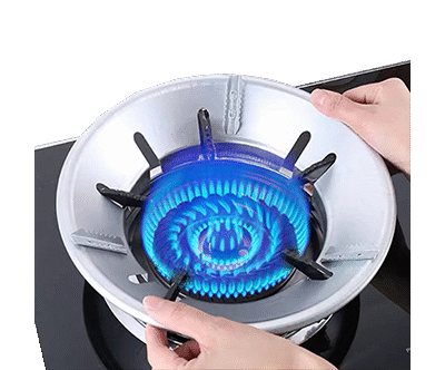 Gas Stove Windproof Shield Windproof Ring Stainless Steel Gas Picnic Cookers Outdoor Wind Deflectors Stove Windshield