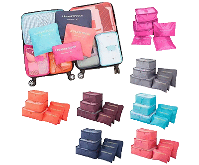 6pcs Set Travel Storage Bag Suitcase Packing set Portable Luggage Organizer